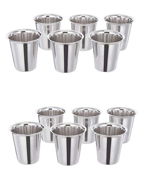 ILT Retail - (12 PCS) Small Stainless Steel Tea Glasses for Tea ...