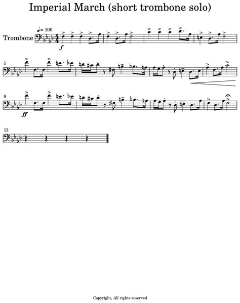 Trombone Music Notes , Free Sheet music for Trombone – WYCK