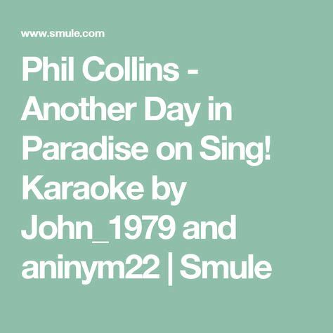 Phil Collins - Another Day in Paradise on Sing! Karaoke by John_1979 ...