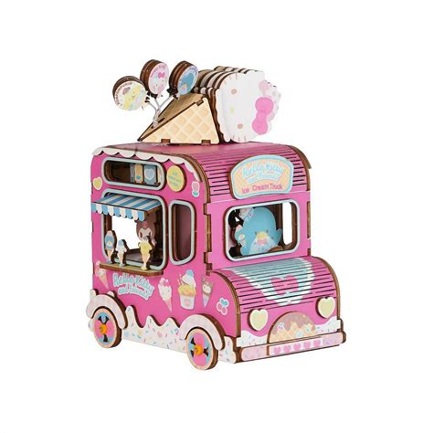 DIY 3D - Hello Kitty and Friends Ice Cream Truck Music Box 158pcs ...
