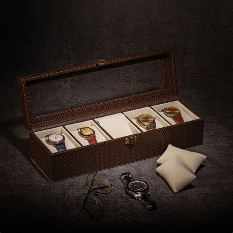 Luxury Leather Watch Box & Organizer for Men | Watch Storage Case