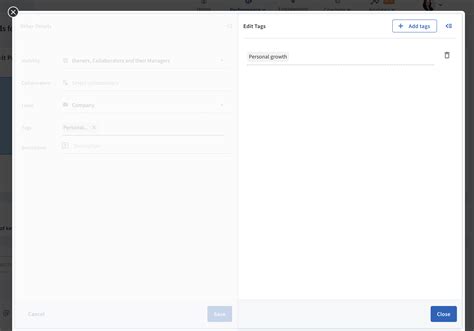 Creating and Managing Tags for Goals – Mesh