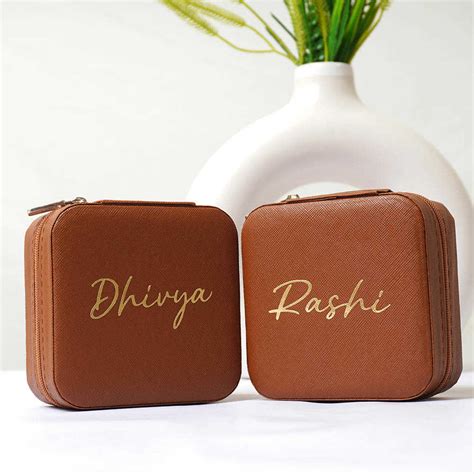 Personalized Organizer Jewellery Box for Women - Brown