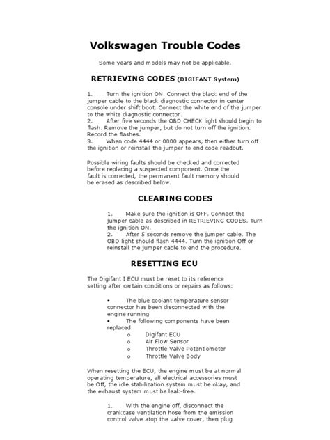 Image result for VW Error Code Clearing