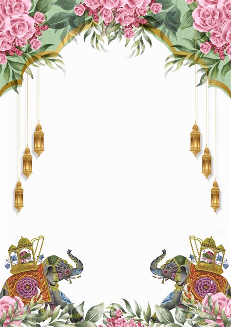 Background Blank Wedding Invitation Templates