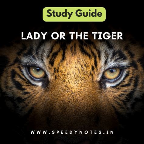 Study Guide - The Lady or the Tiger - Frank Stockron - Speedy Notes