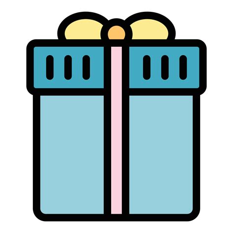 Birthday gift icon color outline vector 15266299 Vector Art at Vecteezy