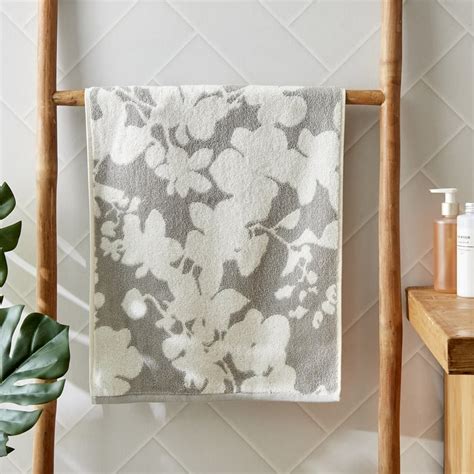 Buy Nova Ashfall Floral Cotton Jacquard Hand Towel - 60x40cm from Home ...