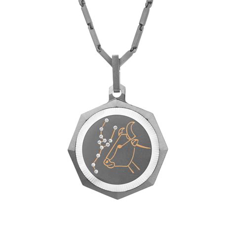 Autic India – Taurus – Titanium Zodiac Pendant
