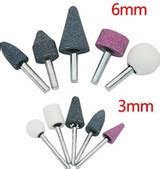 GSK Cut 10 Pcs Shank Abrasive Mounted Stone Grinding Wheel Head Rotary ...