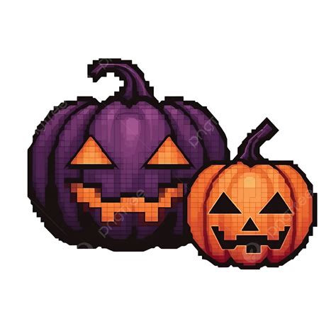 Set For Halloween In Style Pixel Art A Pumpkin A Bat And An Inscription ...