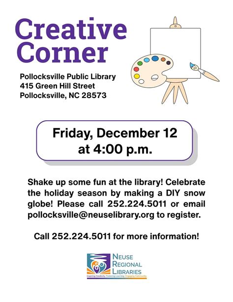 Creative Corner (Pollocksville Public Library), 415 Green Hill St ...