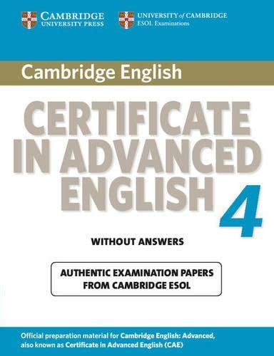 Buy Cambridge Certificate in Advanced English 4 for Updated Exam ...