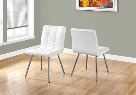 White Leather Dining Chair Set of 2 — Cool Stuff & Accessories