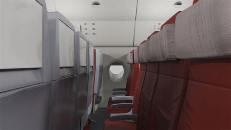 3D Airbus A380 800 Interior Red model | 3D Molier International