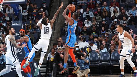 Oklahoma City Thunder vs Memphis Grizzlies Dec 20, 2021 Game Summary ...