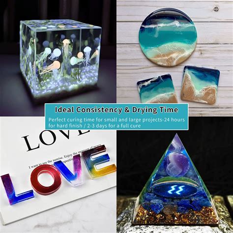 Buy Epoxy Resin 500ml, Crystal Clear Resin and Hardener Kit for Casting ...