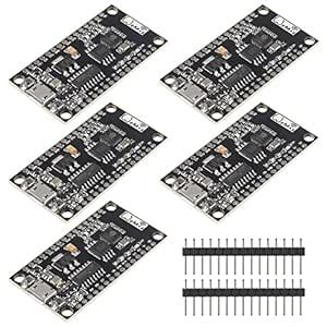 DORHEA 5Pcs NodeMCU V3 Lua WiFi Module Integration of ESP8266 + Extra ...