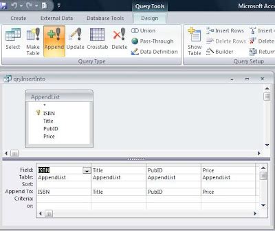 Append Query Access 的图像结果