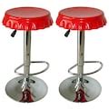 Amerihome Retro Soda Cap Bar Stool, PK2 BS107SET | Zoro