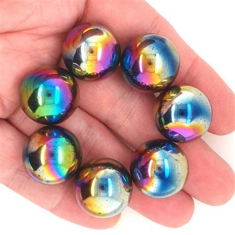 Magnetic Hematite Balls Spheres Smooth Magnets Desk Toy for Office Hom ...