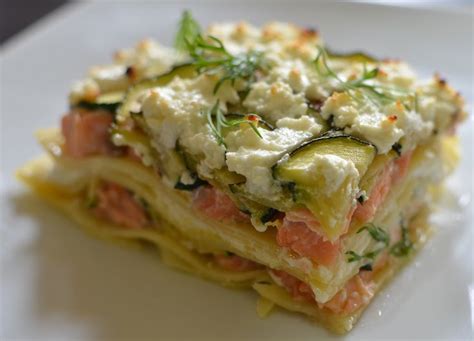 lasagnes saumon courgettes chèvre