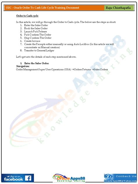 Image result for Oracle Financial Training O2C