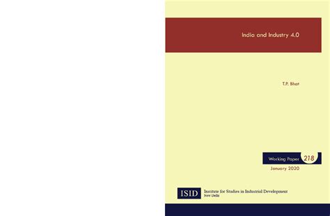 ISID Working Paper 218: India and Industry 4.0 - An In-Depth Analysis ...
