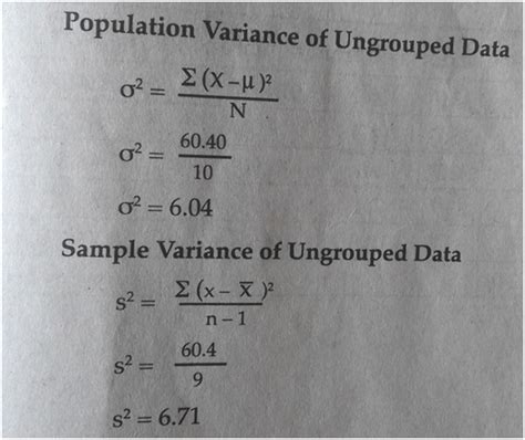 Image result for Measures of Variation Formula Example