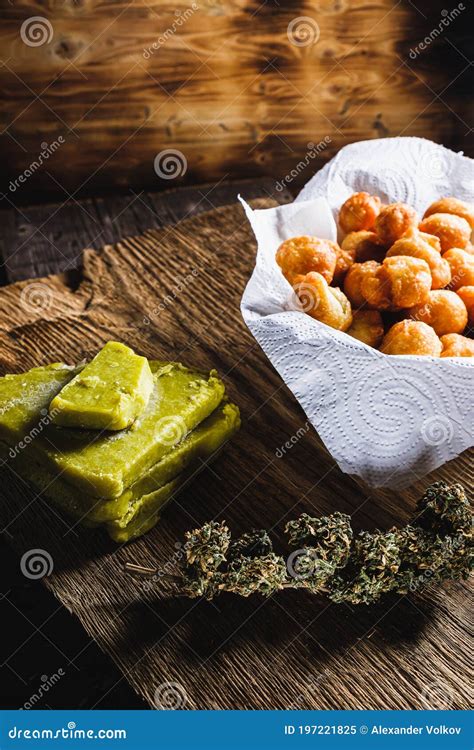 Churros Balls Spanish Donuts from Medical Cannabis Butter, Sugar, Flour ...