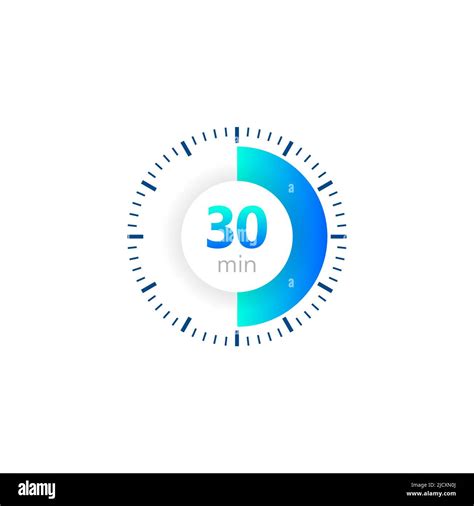 The 30 minutes, stopwatch vector icon, digital timer. clock and watch ...