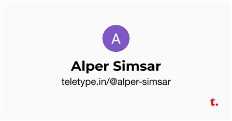 Alper Simsar — Teletype