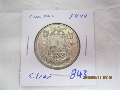 1943 Canadian Silver Fifty Cent Piece
