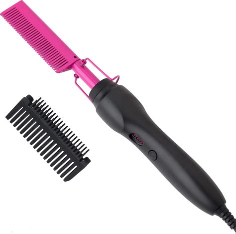Amazon.com : BudiGl Hot Comb Hair Straightener Pressing Combs - Ceramic ...