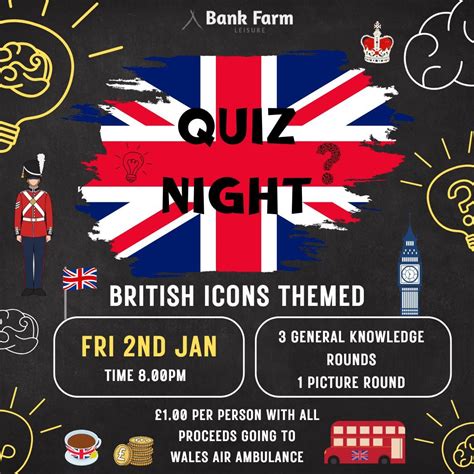 New Year/End of Season Quiz Night 🇬🇧, Bank Farm Leisure , SA3 1LL ...