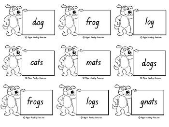 "Oi Dog!" Rhyming words cards for games by Robust Reading Resources