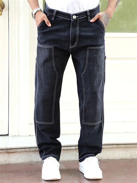 Men’s Grey Denim Jeans – Stylish Pebble Wash Look