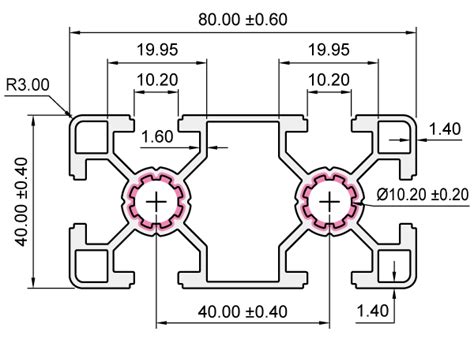 4080, Slot Width 10mm Light Aluminum Frame | MISUMI | MISUMI India