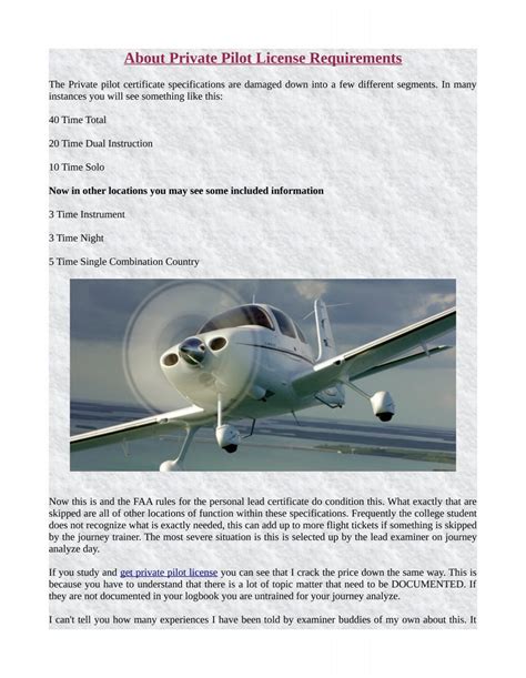 Image result for Private Pilot License Requirements Checklist