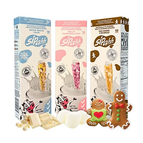 COZY WINTER SIPS 30 PACK FLAVORED MILK STRAWS - Sipahh by Unistraw ...