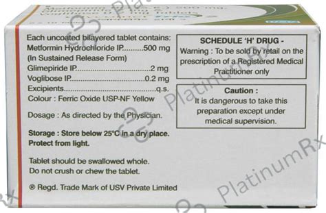 Glycomet Trio 2/500/0.2mg Tablet SR 10s - Save 59% on Substitute Medicine