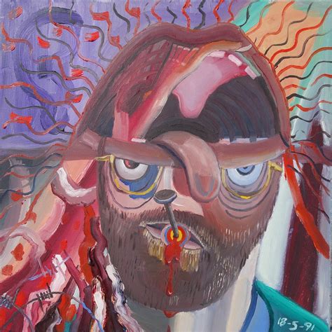 Self-portrait by Bryan Charnley, a British schizophrenic artist. : r/a ...