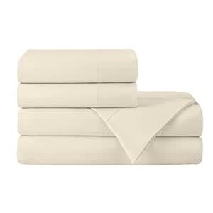 Buy Allure homes 4 Piece Sheet Set 1000 Thread Count (Ivory, Queen ...