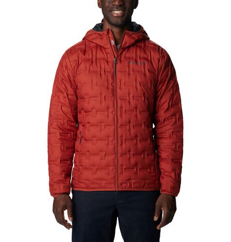 Columbia Men Red Delta Ridge Down Hooded Jacket