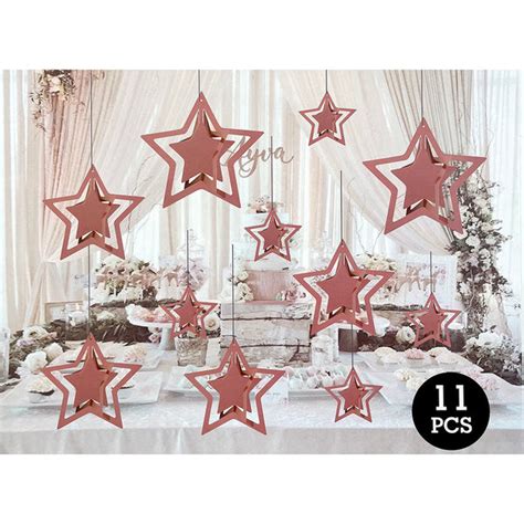 11 Pcs Star Swirl Decoration Set | Ceiling Decoration – FUNZOOP
