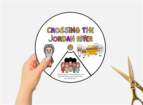 Crossing the Jordan River, Printable Bible Coloring Wheel, Sunday ...