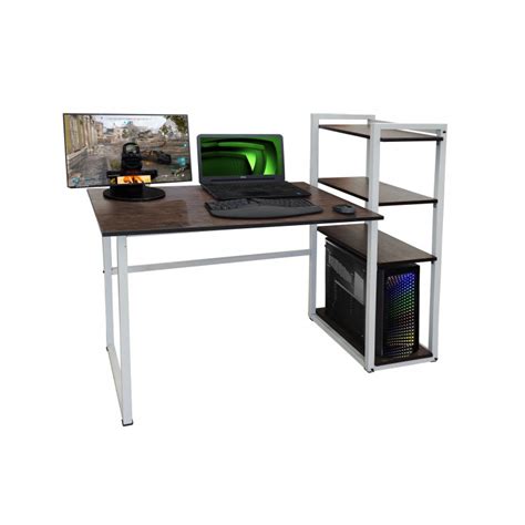 Image result for Computer Table with Book Rack Design