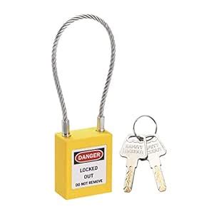 uxcell Lockout Tagout Locks 3.3 Inch Shackle Key Different Safety ...