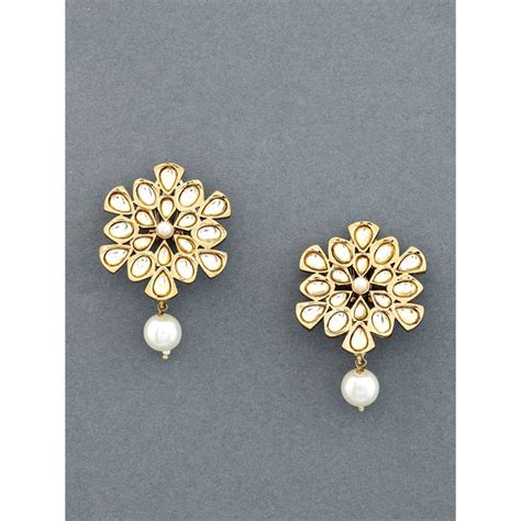 Buy Tipsyfly Zenia Studs Gold-Plated Gold Color For Women Online