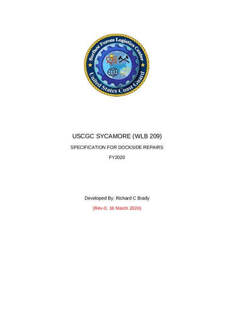 USCGC Sycamore - Atlantic Area - Coast Guard Doc Template | pdfFiller